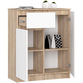KOMODA K80 2D 1SZ CLP PK HRAST SONOMA / BELA