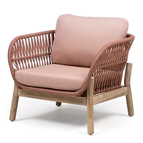 Komplet vrtnega pohištva Fiorentino videz tikovine, pletenje, svetel akacijev les FSC, terakota, zao