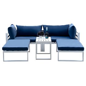 Komplet vrtnega pohištva SANTO bela, Halmar