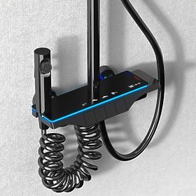 Komplet za prhanje REA Savio z LED zaslonom Črna, Rea