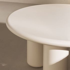 Konferenčna miza Blair 60 cm, kremna, mat