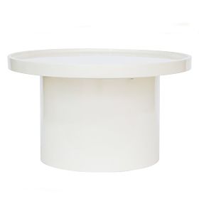 Konferenčna mizica Chia, 70 cm, bela, sijajna