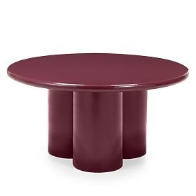 Konferenčna mizica Everett 80 cm, bordo, sijajna, lectus