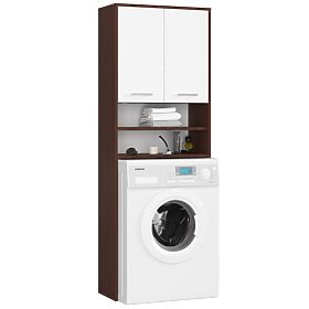 KOPALNIŠKA OMARICA FIN NAD PRALNI STROJ WENGE / BELA