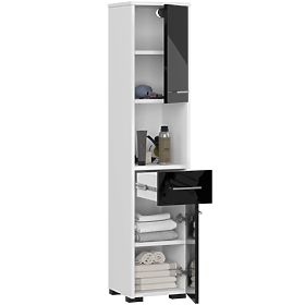 KOPALNIŠKI REGAL FIN STOLPEC 30 2D 1SZ 1W 140cm PK ČRNI SIJAJ