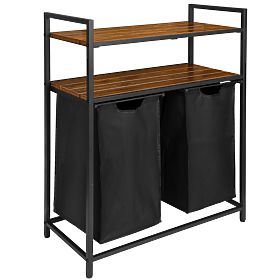 Košara za perilo s policami 2 predelka MIRUN