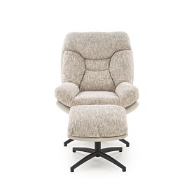 KRONOS naslanjač s podnožjem, bež / večbarvna (1p=1ks), Halmar