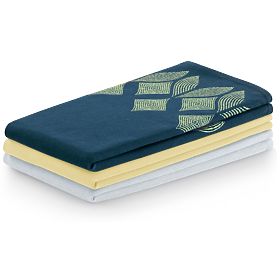 Kuhinjska brisača LETTY rumena barva tiskani motiv moderni stil klasična 50x70 ameliahome