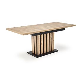 LAMELLO raztegljiva miza 160-210/90 cm hrast artisan/črna