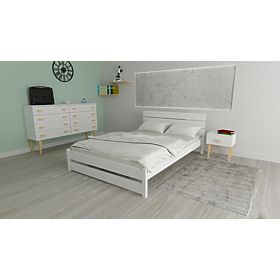 Lesena postelja Max 200 x 120 cm - bela