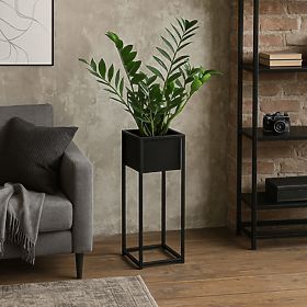 Loftovski cvetlični lonec Concove 60 cm črn