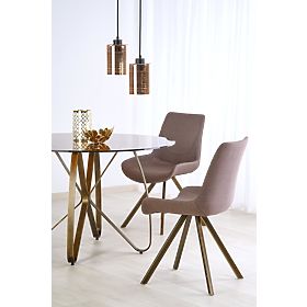 LUNGO miza zlata antika / rjava (2p=1ks), Halmar