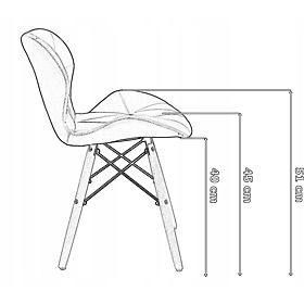 Moderen oblazinjen stol MURET črna