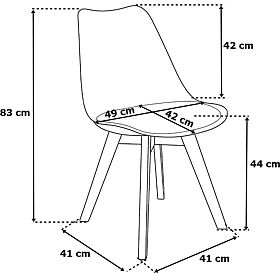 Moderen stol Nantes DSW črna