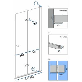 Modul kabine FOLD N2 70 Chrome, Rea