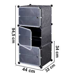 Modularna omara za čevlje Pola črna
