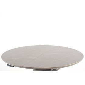 MUSCAT raztegljiva miza plošča - sivi marmor, noga - svetlo siva / zlata