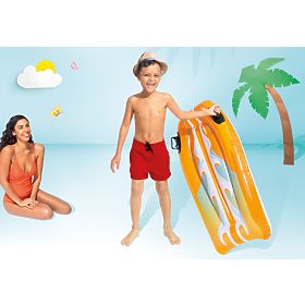 Napihljiva plavalna deska z ročaji za otroke INTEX 58165 ORANGE