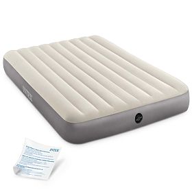 Napihljiva velur vzmetnica 203x152 cm Intex 64103, INTEX