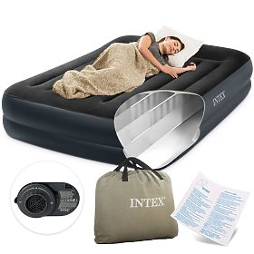 Napihljiva vzmetnica postelja 203x152 cm vgrajena črpalka + torba INTEX 64124, INTEX