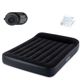 Napihljiva vzmetnica s črpalko postelja velur Intex 64150ND, INTEX