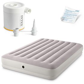 Napihljiva vzmetnica za dve osebi 203x152x30 cm z električno črpalko postelja INTEX 64179, INTEX