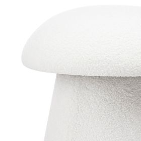 Oblazinjen puf Cap, bel, boucle, zaobljene oblike