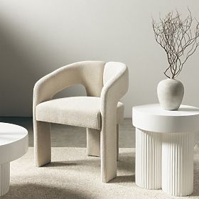 Oblazinjeni stol Castelo bež