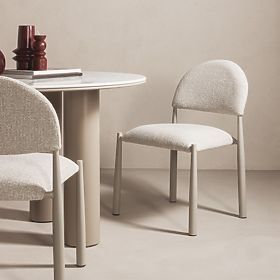 Oblazinjeni stol Maze bež-siva