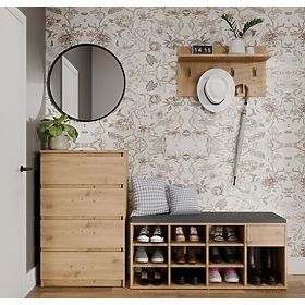 Odprta omara za čevlje TALLIN HRAST ARTISAN za predsobo