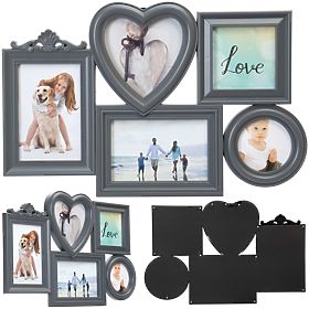 Okvir za fotografije CORAZON 5 fotografij siv