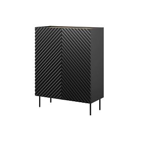 Regal ONDA 2D črn/artisan, Halmar