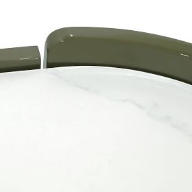 Ovalna komoda Nari, zelena/siva, spiek, sijaj