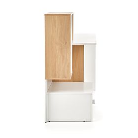 Pisarna miza GROSSO - zlati hrast / bela, Halmar