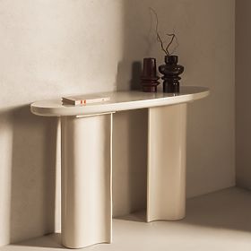 Pisarna miza/konzola Puro 120 cm, svetlo bež, sijajna