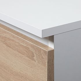 PISARNIŠKI REGAL R 80 cm CLP R11 PK BELI / SONOMA