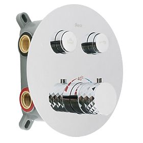 Podometna pršna garnitura s termostatom Rea Lungo Diamond Chrom+ BOX, Rea