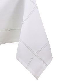 Pogrinjek ANTONY bela gladka klasičen motiv 140x220 ameliahome