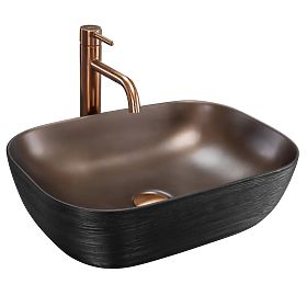 Pohištveni umivalnik Rea Belinda COPPER BRUSH / Črna