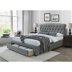 Postelja AVANTI 160 cm s predali siva (3p=1ks), Halmar