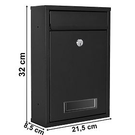 Poštni nabiralnik za pisma Gustav črna