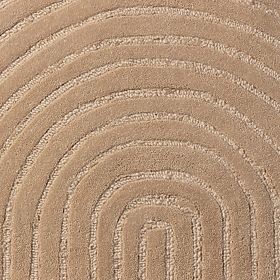 Pravokotna preproga Isla, loki, tuftana, volnena, temno bež, Velikost preprog: 190x290, lectus