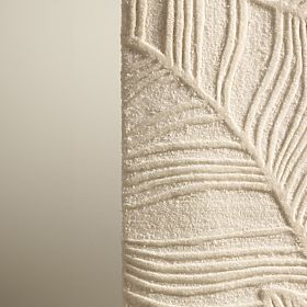 Pravokotna preproga Mona tuftana, volnena, kremna, listi, Velikost preproge: 190x290, lectus