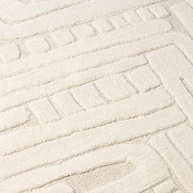 Pravokotna preproga Sophia, tuftana, bombažna, kremna, Velikost preproge: 120x180