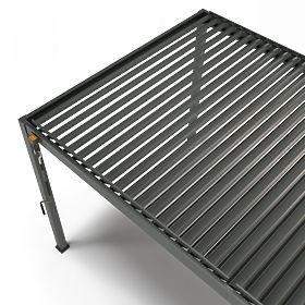 Prostoječa vrtna pergola Antilla iz aluminija, 6x3 m, bioklimatska, premične lamele, antracit