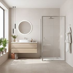 Pršna kabina Rea Primo Slide 100x70 Krom, Rea