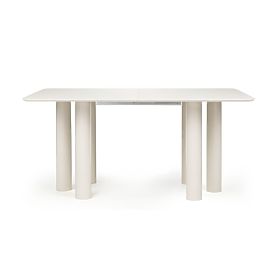Raztegljiva miza Loa 140-200 cm, bukov furnir, kašmir, bukov les, zaobljena
