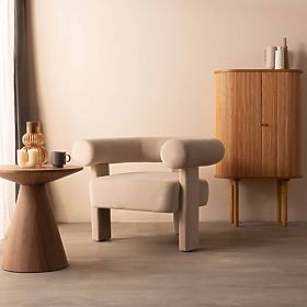 Relaksacijski stol Hella svetlo bež, žametni, zaobljeni, lectus