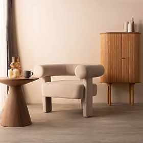 Relaksacijski stol Hella svetlo bež, žametni, zaobljeni, lectus