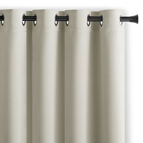 RESTILO zaves BLACKOUT kremna barva, klasičen stil, srebrne obročki, material bl